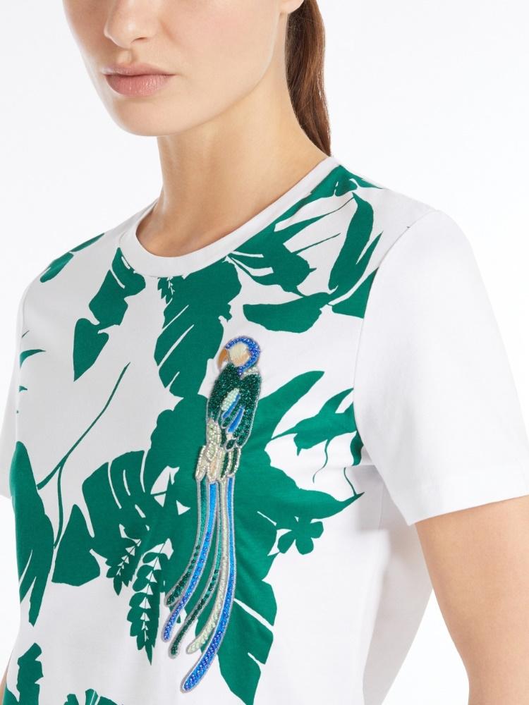 T-shirt in jersey con stampa e applicazione<BR/> WON 004 MAX MARA STUDIO