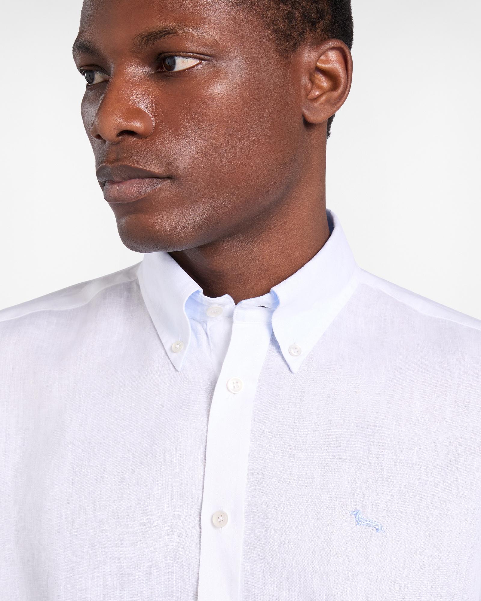 Camicia in puro lino regular fit<BR/> CRQ014010883B 100 HARMONT & BLAINE