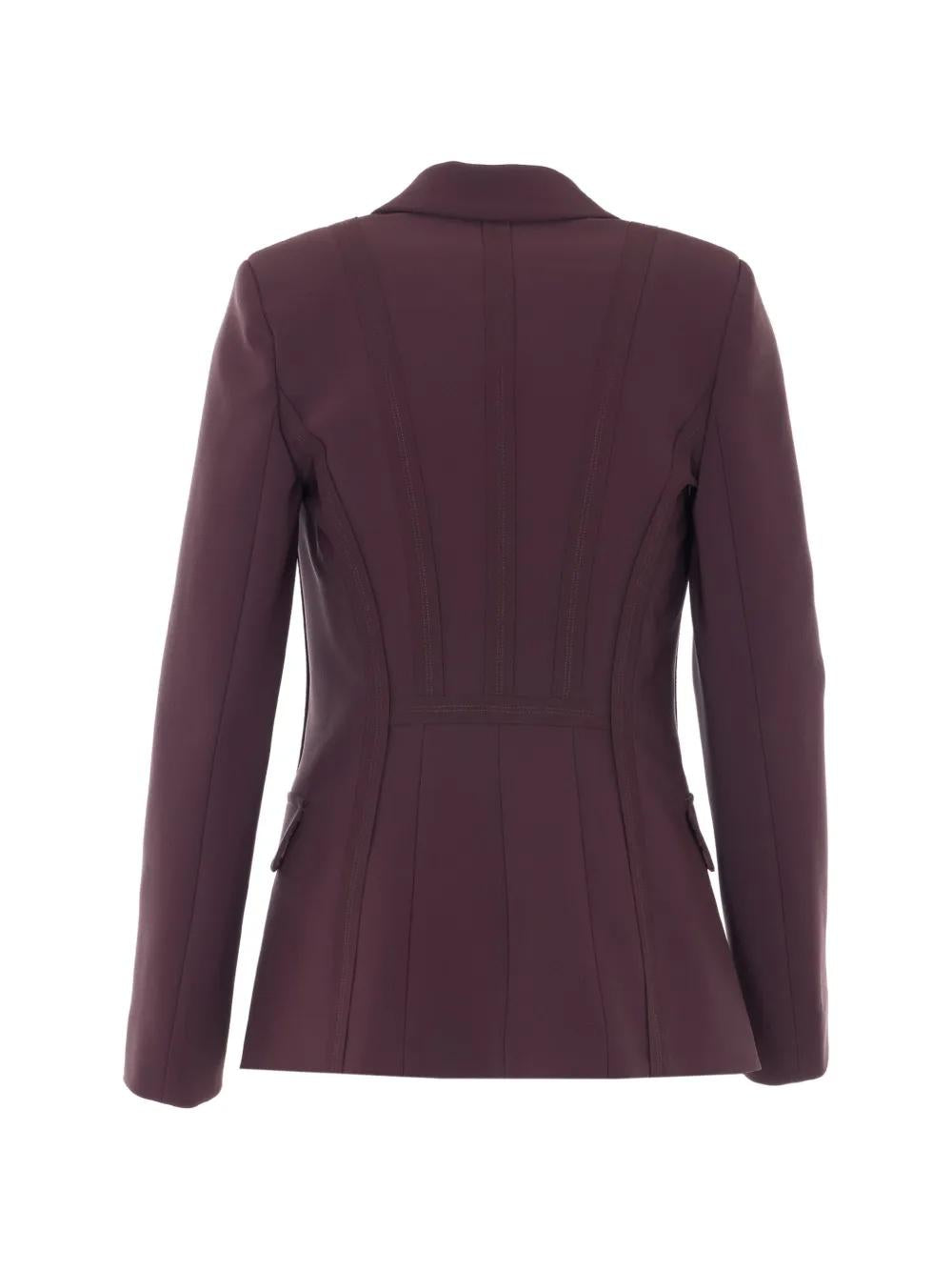 Giacca in doppio crêpe stretch con motivi a taglio vivo GI21661E2 644 ELISABETTA FRANCHI