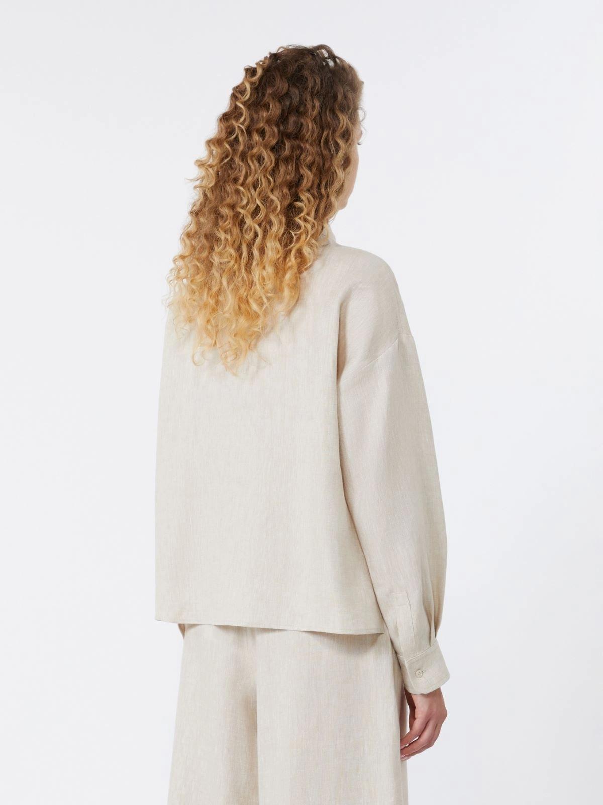 Giacca in canvas di lino - Ecru<BR/> WKDCAPO 023 WEEKEND