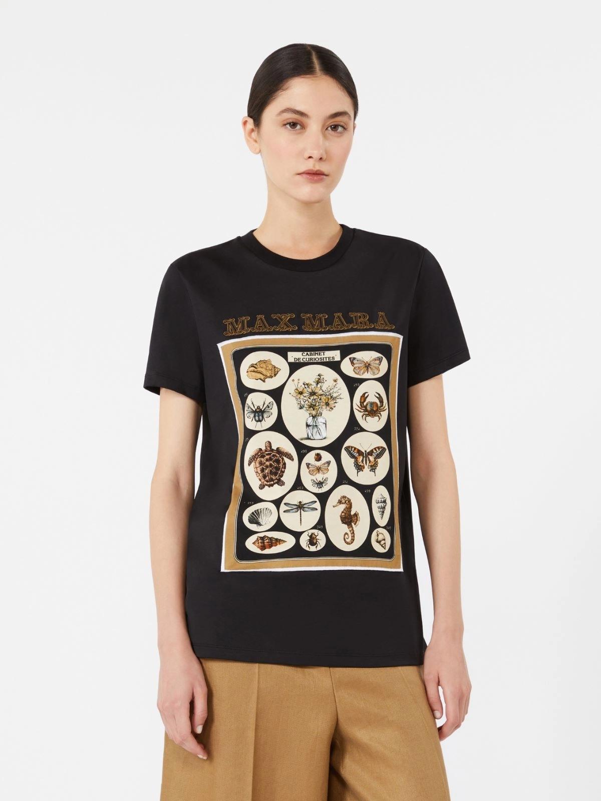 T-shirt in jersey di cotone - Nero<BR/> MXMSPADINO 018 MAX MARA