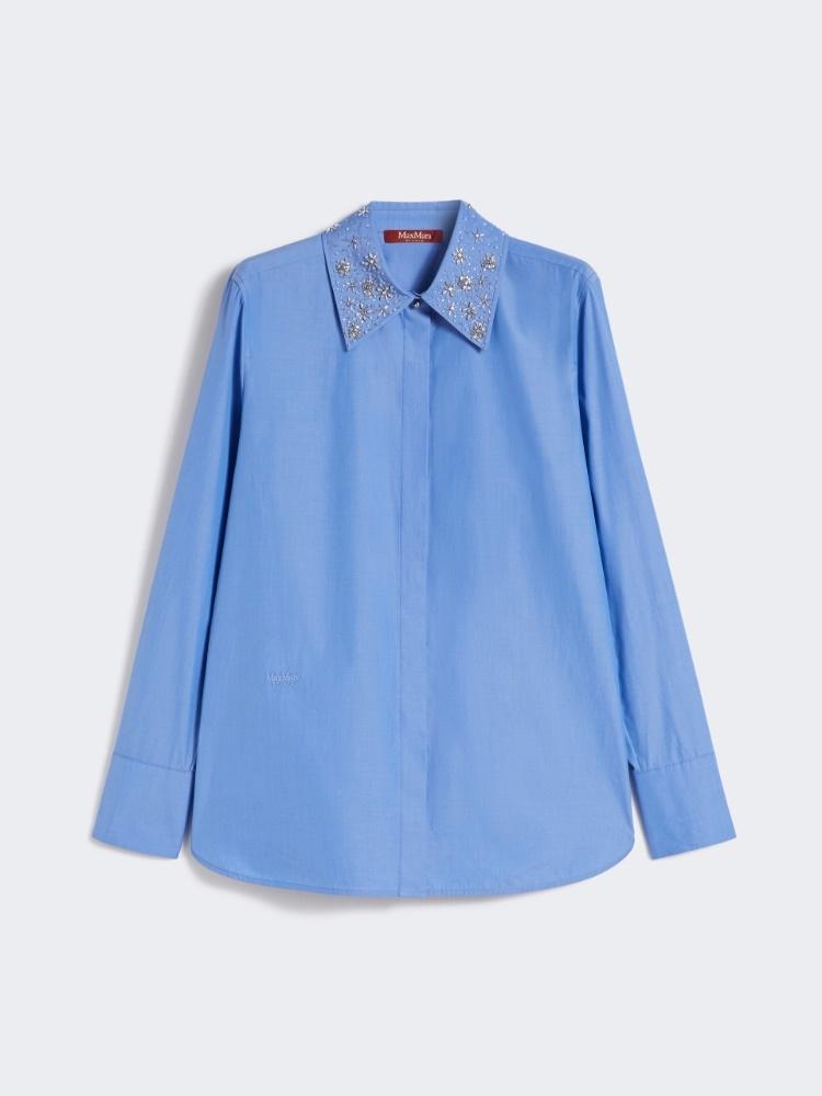Camicia in popeline con cristalli STAFFA 006 MAX MARA STUDIO