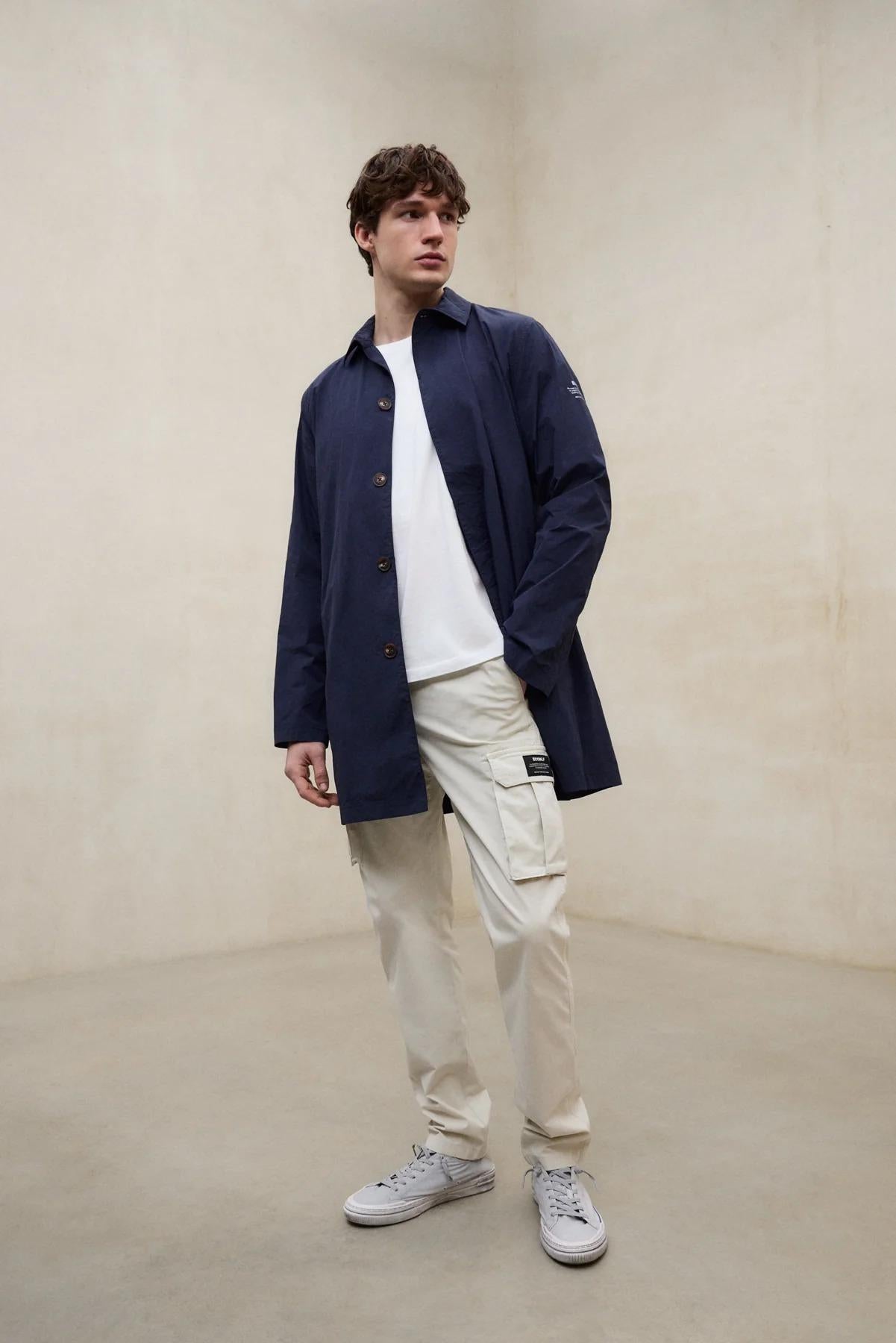 Trench Vestal Blu Marino Ripiegabile<BR/><BR/> VESTAL 161 ECOALF