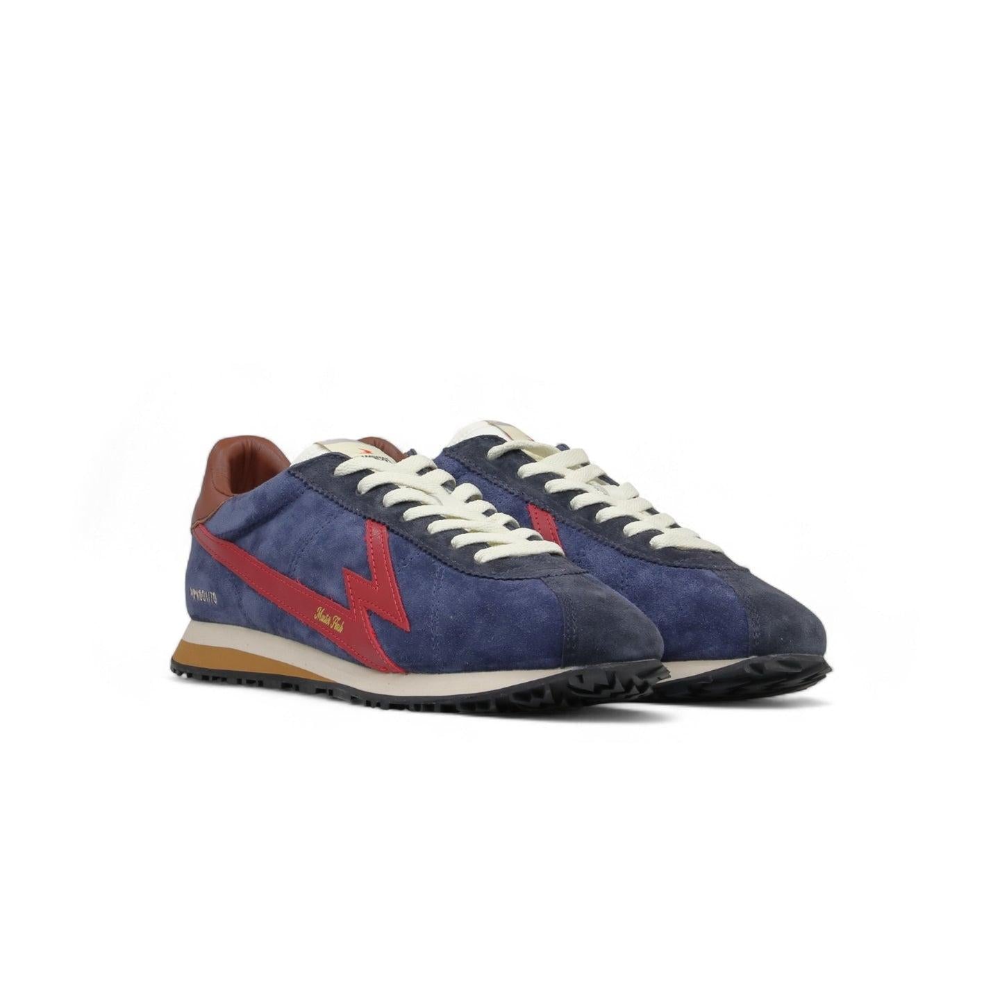 Sneaker Flash Nylon Navy Blu e Rosso<BR/> FL212 NAVY MOACONCEPT