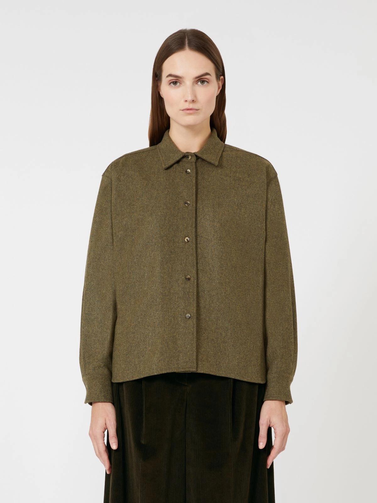Camicia in feltro di lana - Verde muschio<BR/> BENARES1234 001 MAX MARA