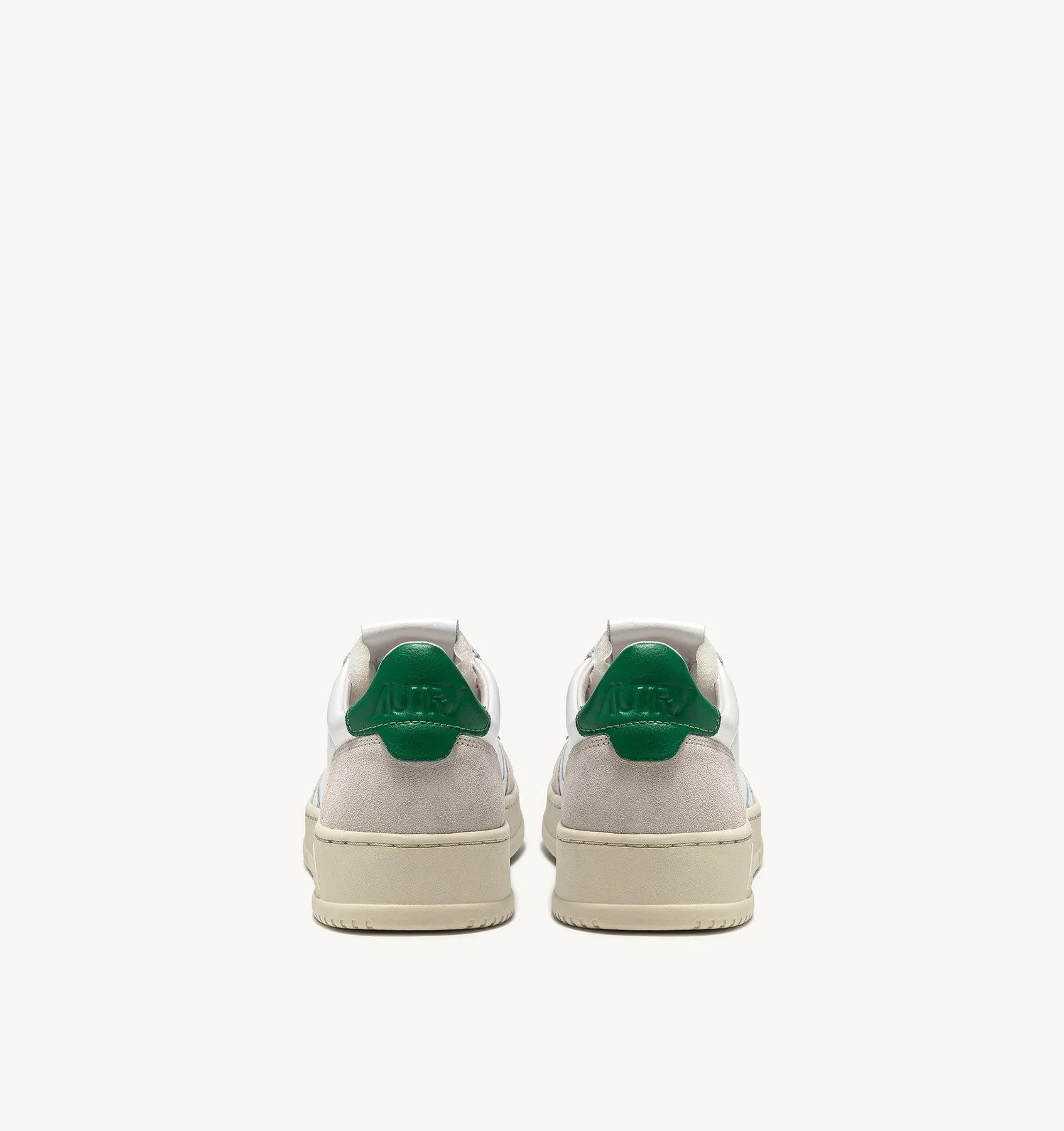 SNEAKERS MEDALIST LOW IN PELLE BIANCA E AMAZON E SUEDE BEIGE AULM LS23 AUTRY ACTION SHOES