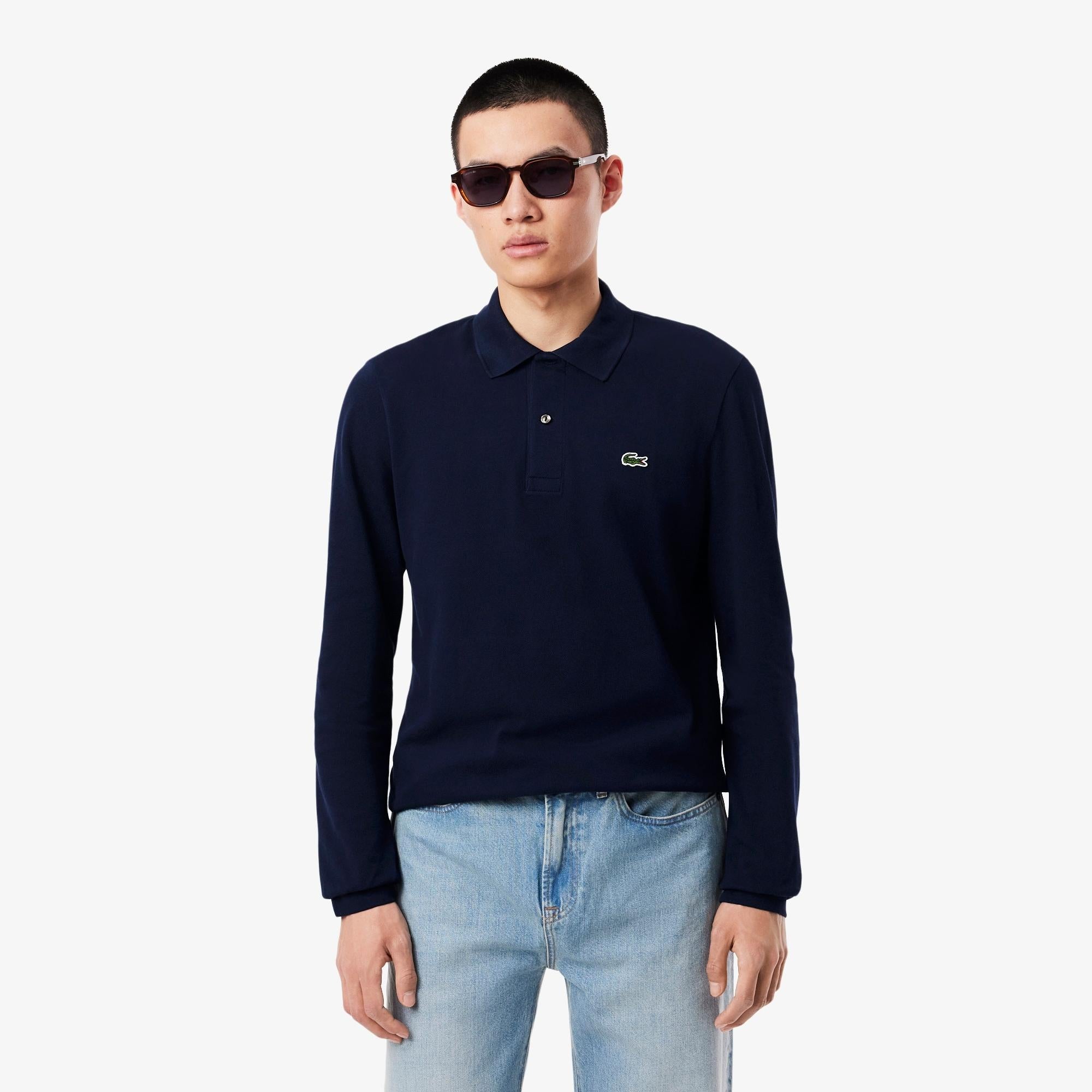 Polo in cotone a manica lunga L1312 166 LACOSTE