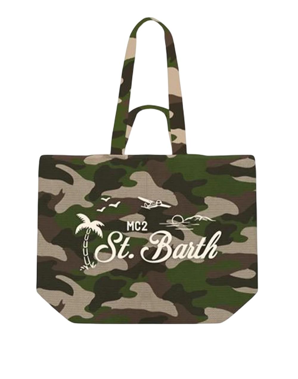 Borsa Tote Essential Beach in Cotone Camouflage EBEC001 03147L MC2 SAINT BARTH