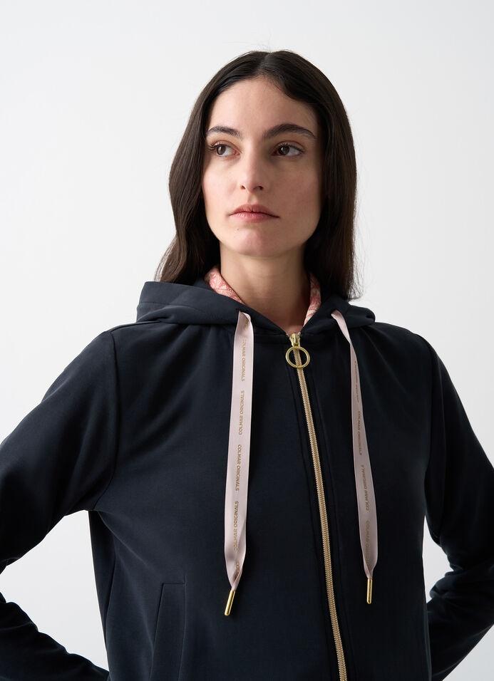 Felpa donna con zip e cappuccio 9210 99 COLMAR