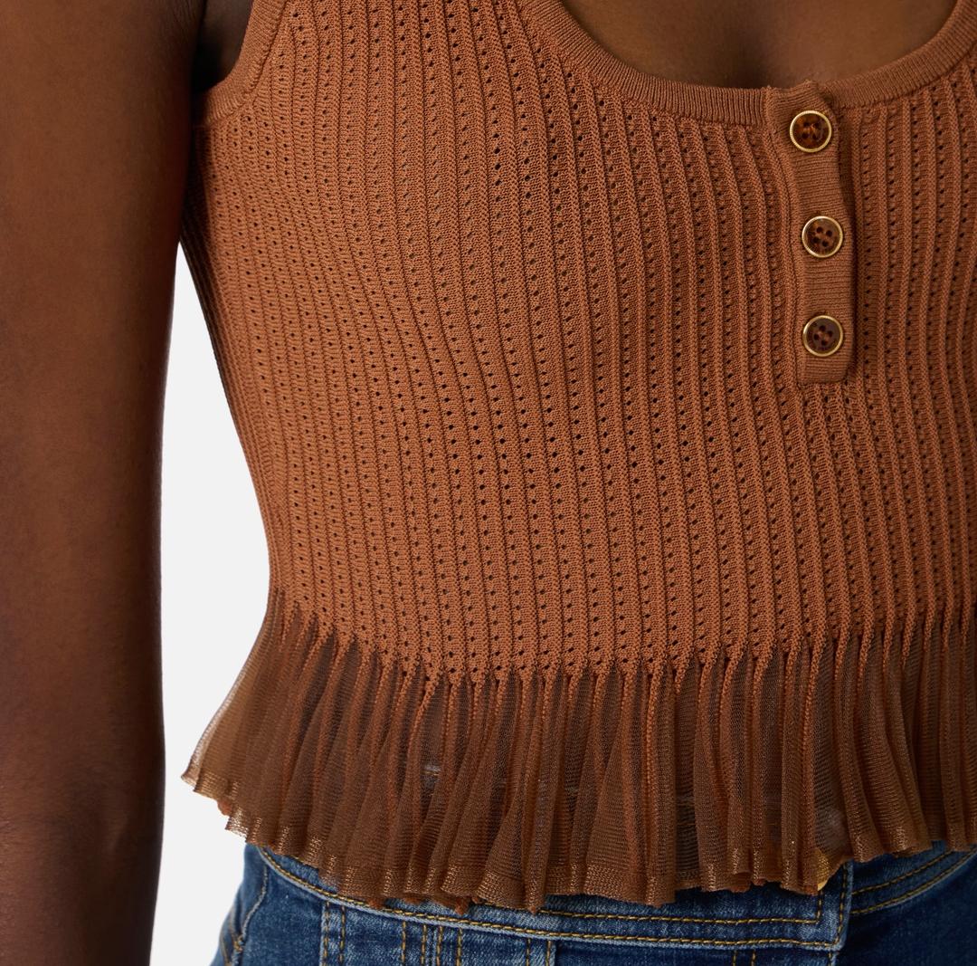 Top in maglia à jour<BR/> TK74B61E2 600 ELISABETTA FRANCHI