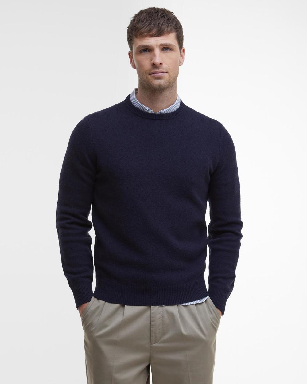 Maglione uomo Essential in lana merinos MKN0584 NY91 BARBOUR