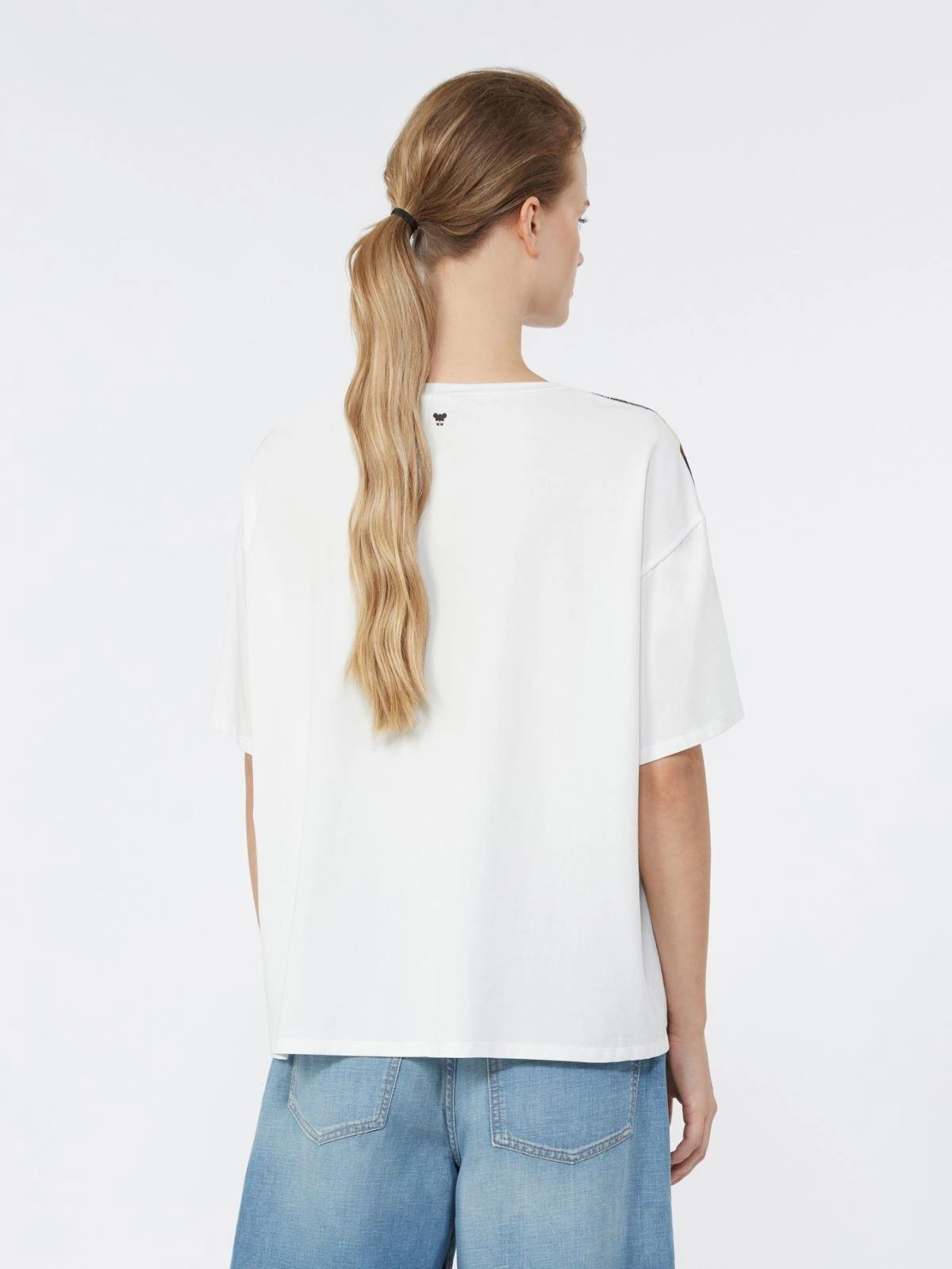 T-shirt in seta stampata e jersey di cotone stretch - MULTICOLOR<BR/> WKDPAMPAS 001 WEEKEND