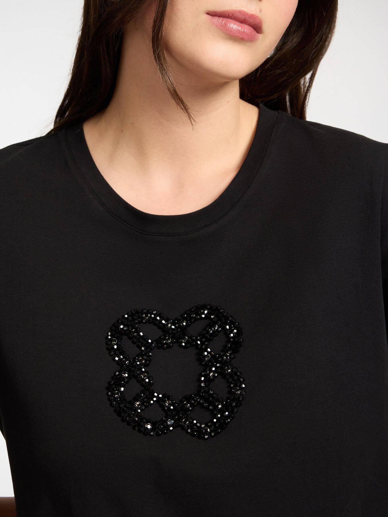 T-shirt con ricamo Monogram<BR/> G071Z100627N 33 ELENA MIRO