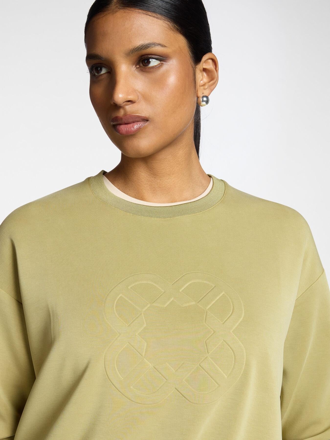 Felpa in scuba con logo Monogram<BR/> G878Z000531N A5 ELENA MIRO