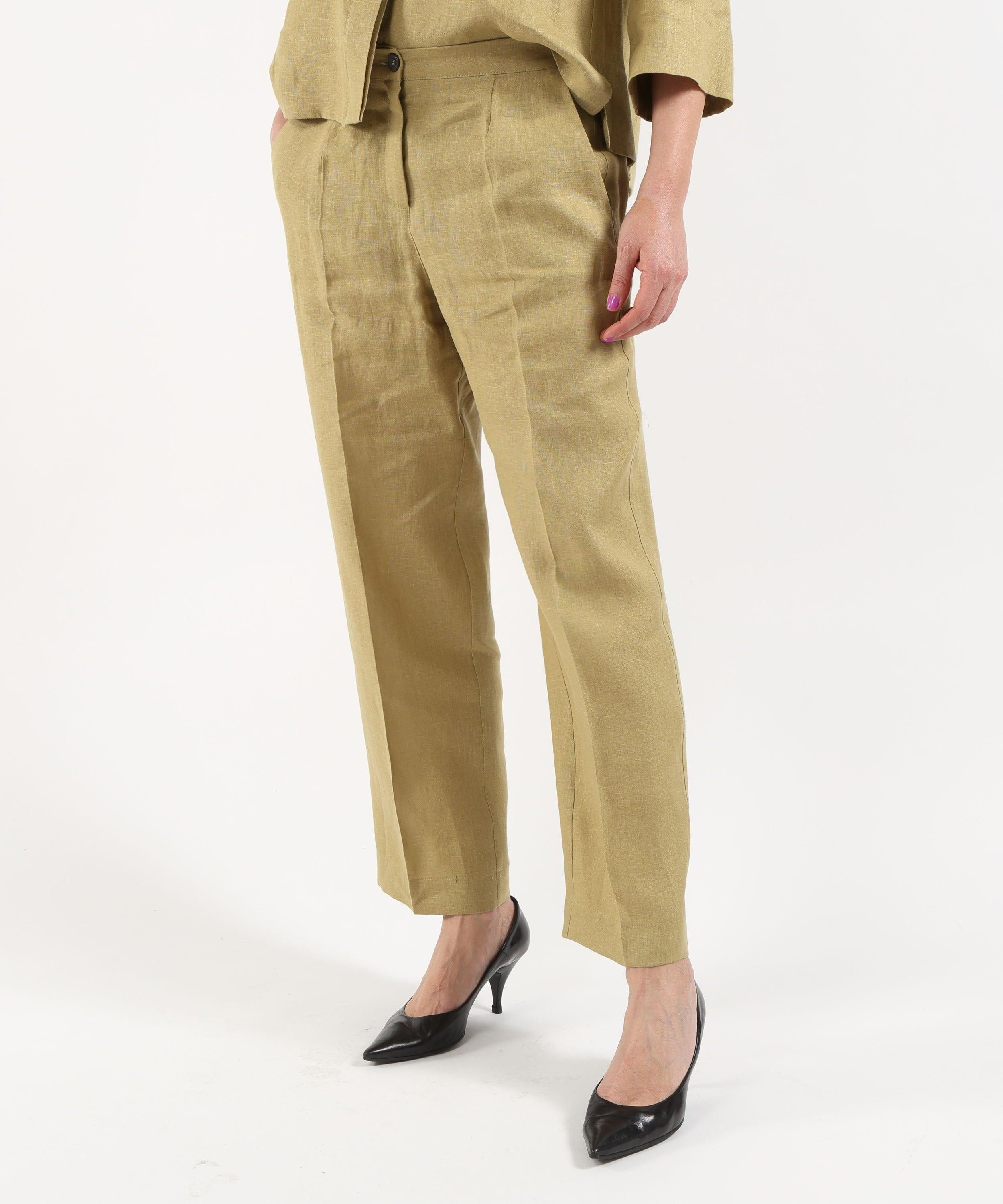 Pantaloni in lino<BR/> P007P000494N A5 ELENA MIRO