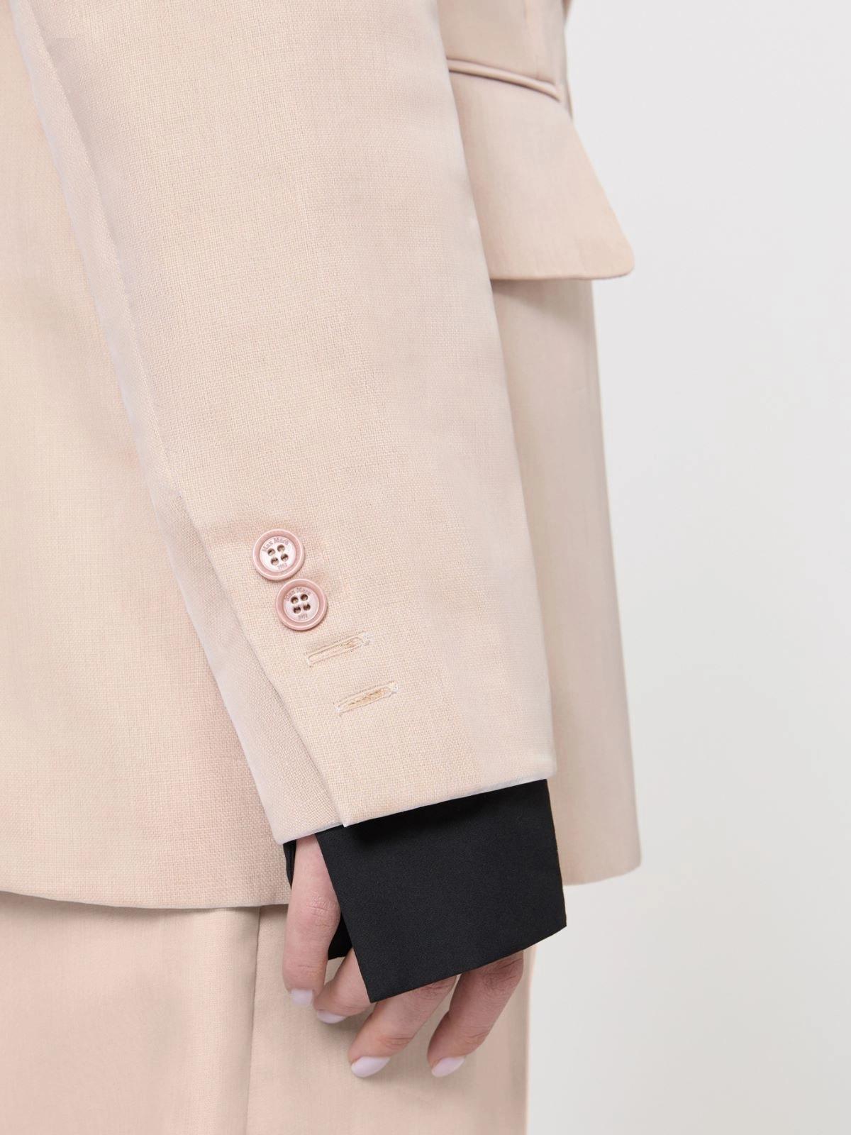 Blazer over in tela di lino e organza - Cammello<BR/> MXSFELTRO 003 MAX MARA SFILATA