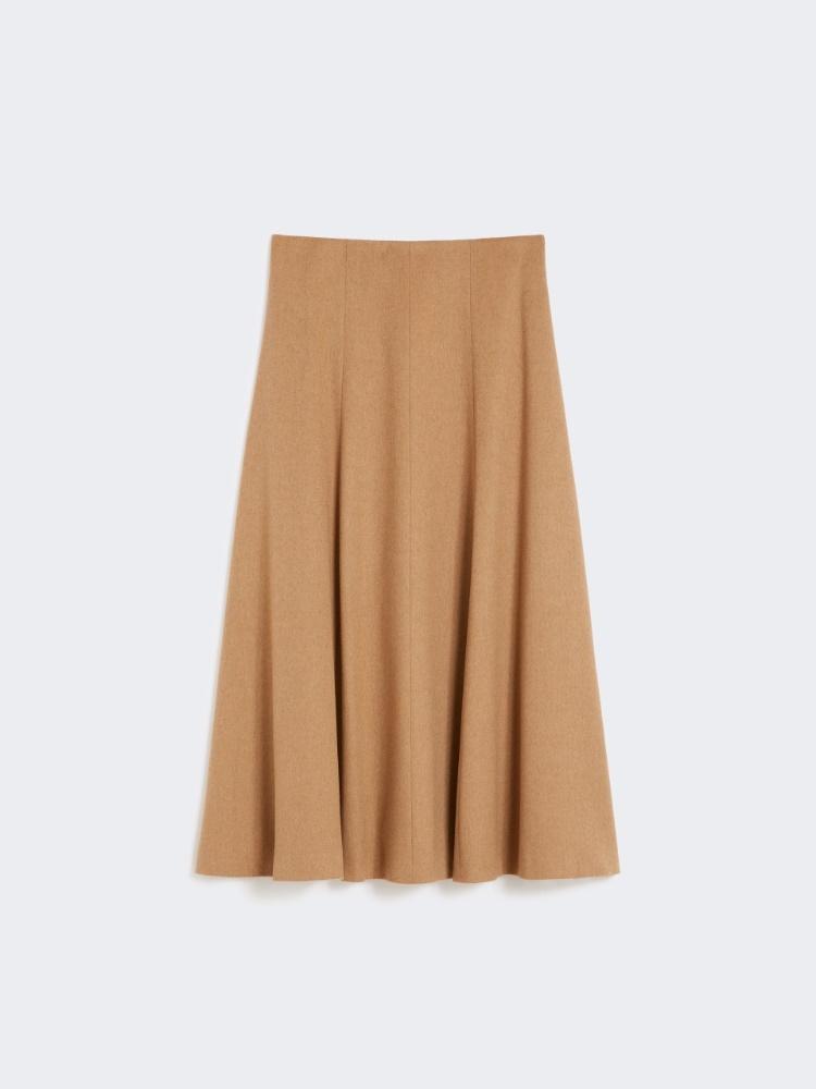 Gonna svasata in cammello<BR/> GENEVE 001 MAX MARA