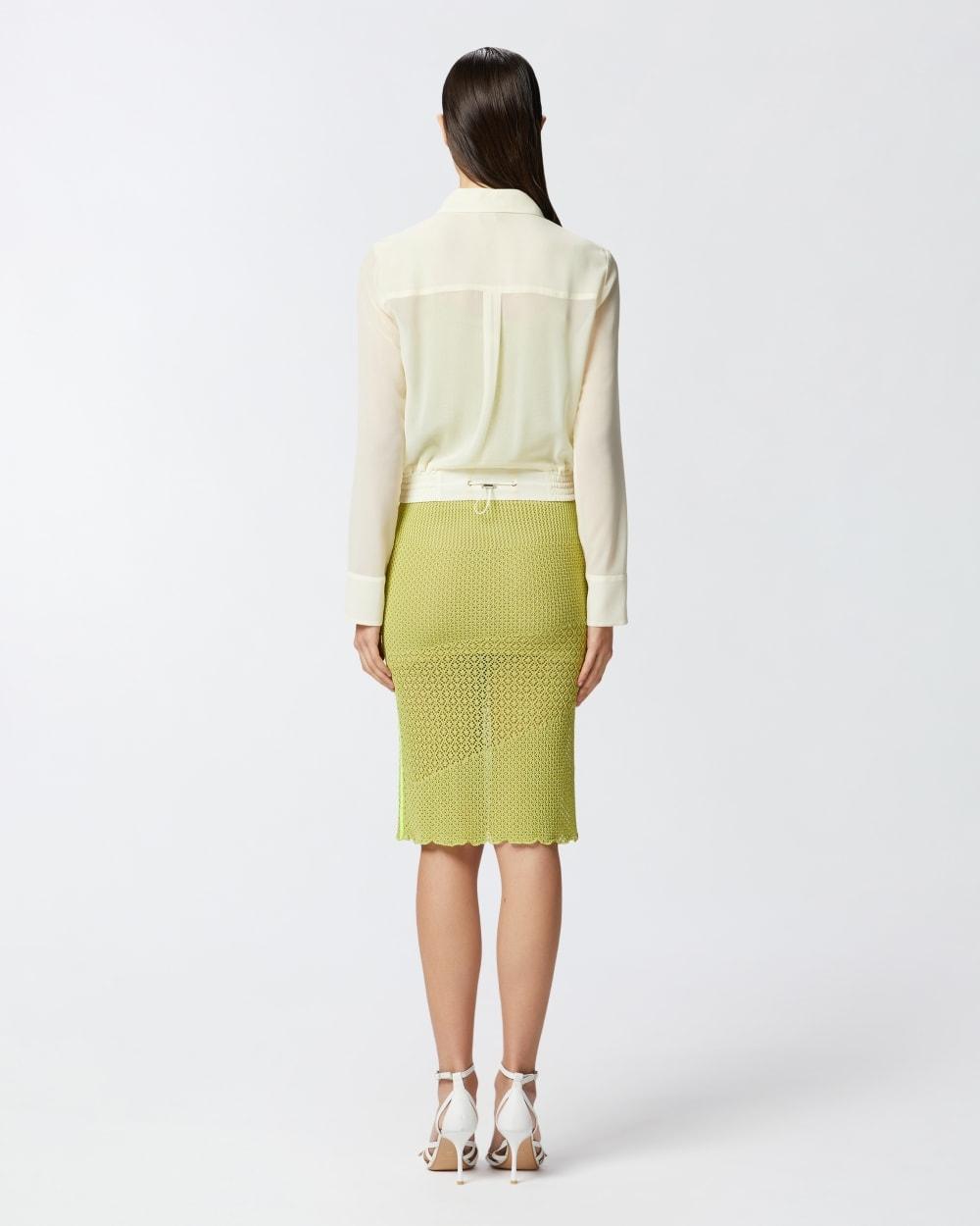 Camicetta leggera linea bomber in georgette