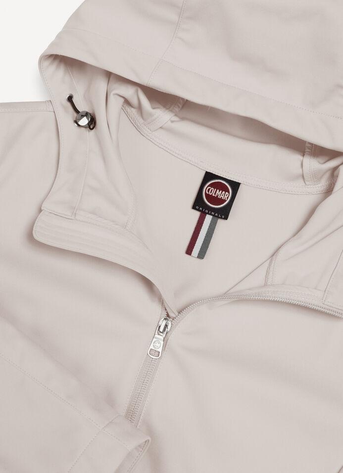 Giacca in softshell con cappuccio in tessuto tecnico