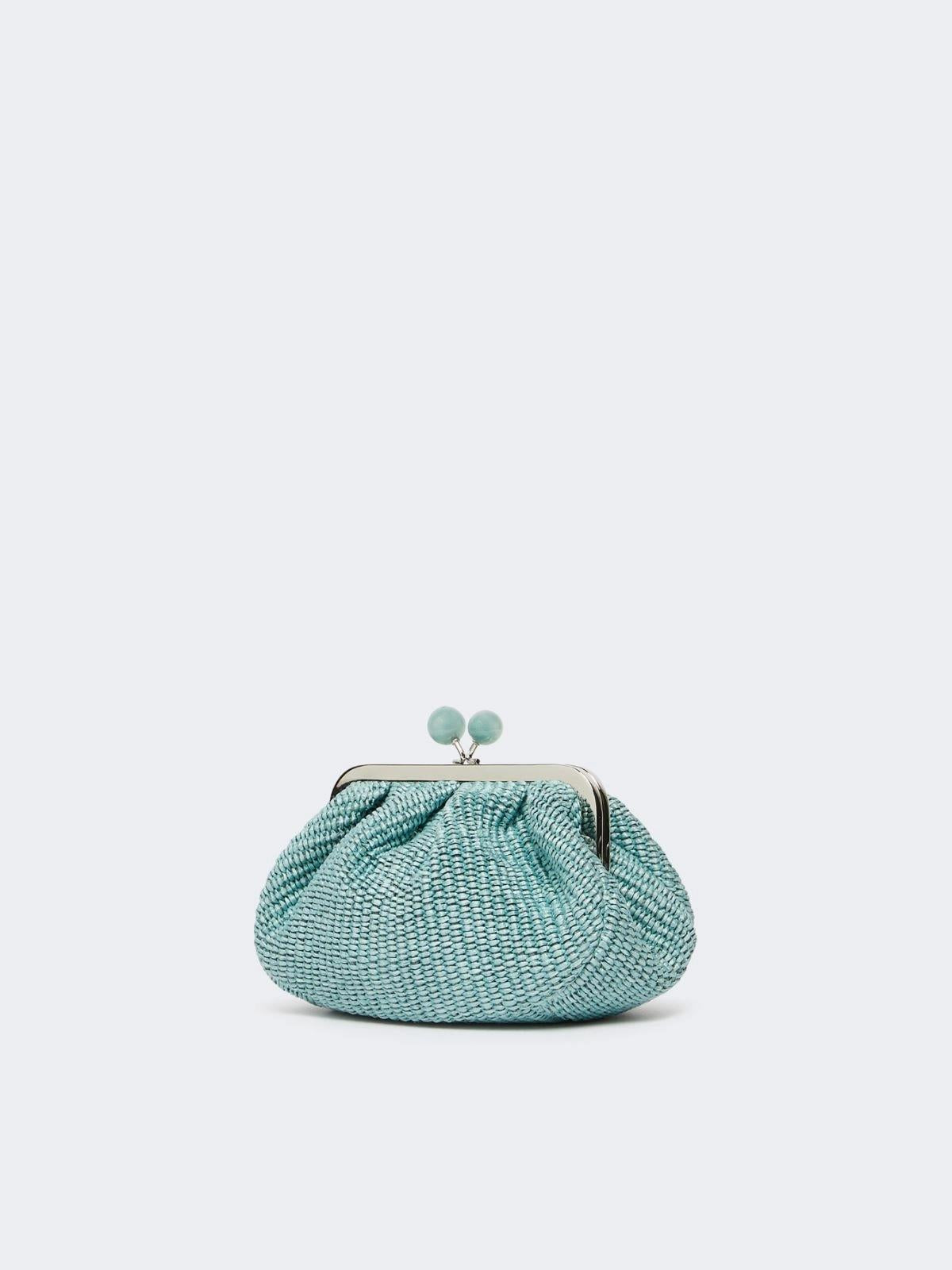 Pasticcino Bag small effetto rafia - PETROLIO WKAPALMAS 001 WEEKEND