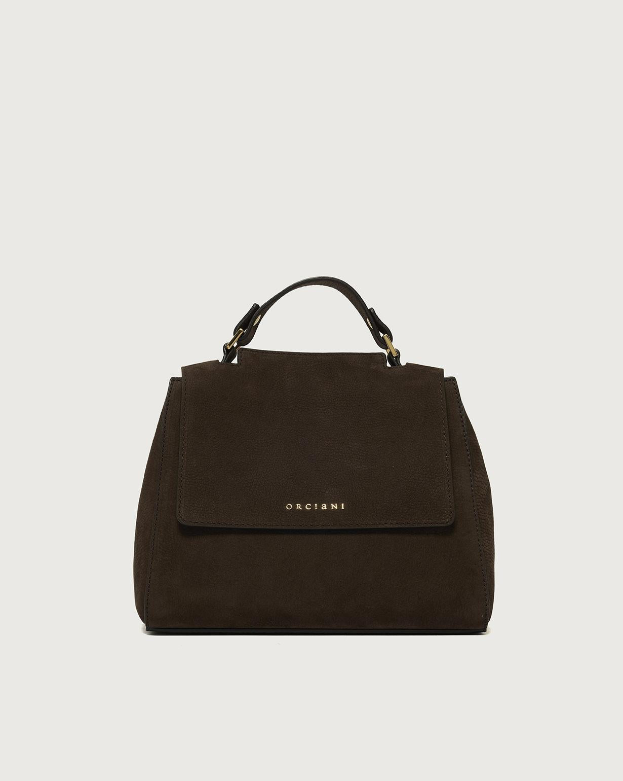 Borsa Sveva Nabucco Small a mano in pelle nabuk con tracolla B01999NBU MORO ORCIANI