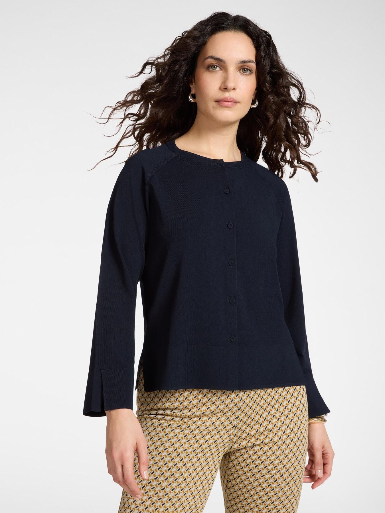 Cardigan girocollo misto viscosa<BR/> M562Z100752N 34 ELENA MIRO