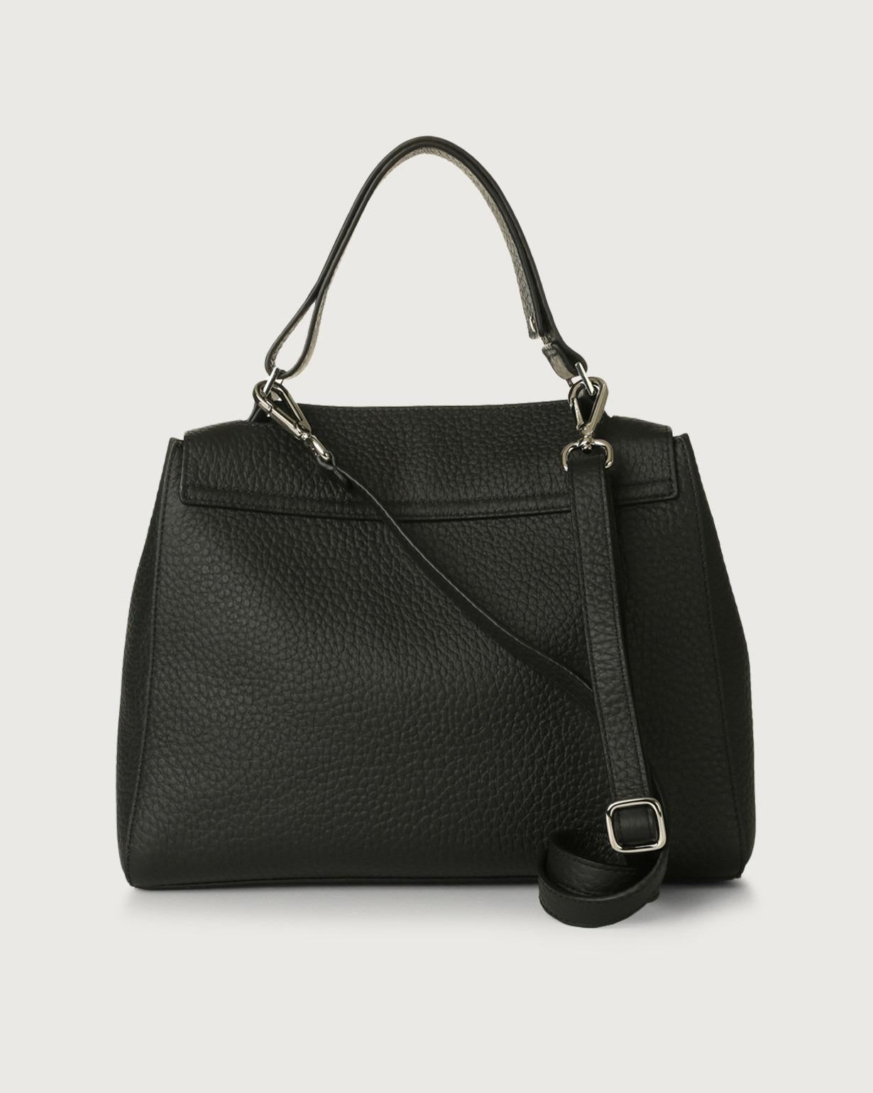 Borsa Sveva Soft Media a spalla in pelle con tracolla BT2006SOF NERO ORCIANI