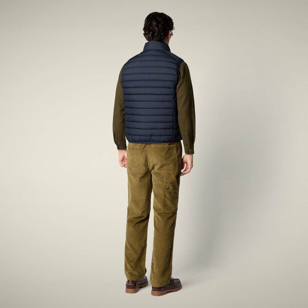 Gilet animal free uomo mod. Rhus blu nero<BR/> D81272M 90010 SAVE THE DUCK