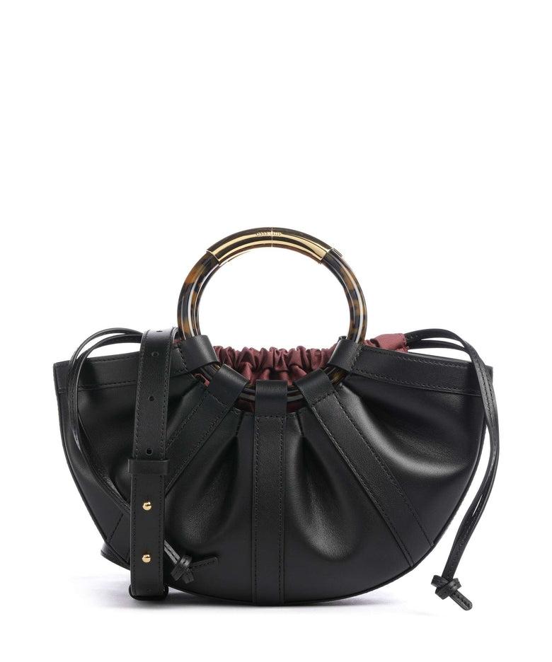 Shell Borsa a mano pelle a grana fine noir<BR/><BR/> E1U5A180301 001 COCCINELLE