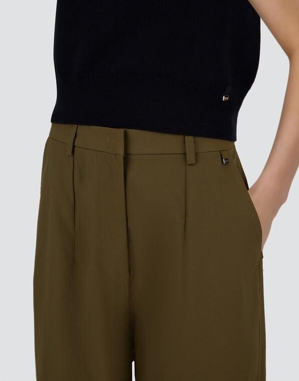 PANTALONI IN COTTON FEEL<BR/> PT000163D12531 7740 HERNO