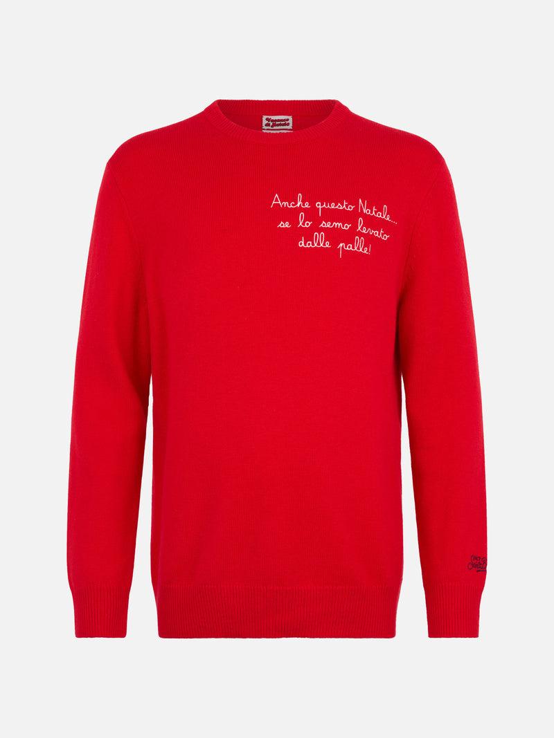 Maglione uomo in misto lana collo a giro