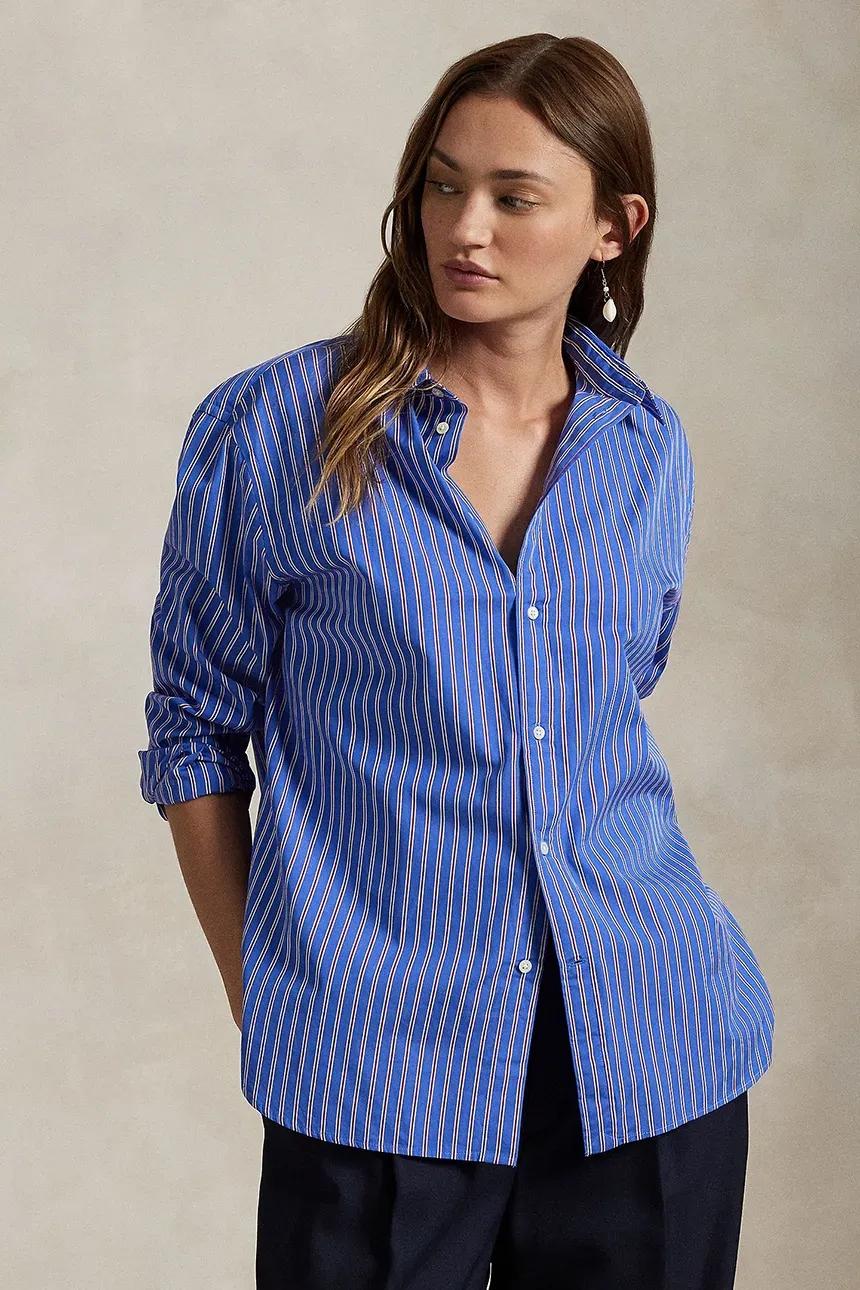 Camicia in cotone a righe Oversize-Fit