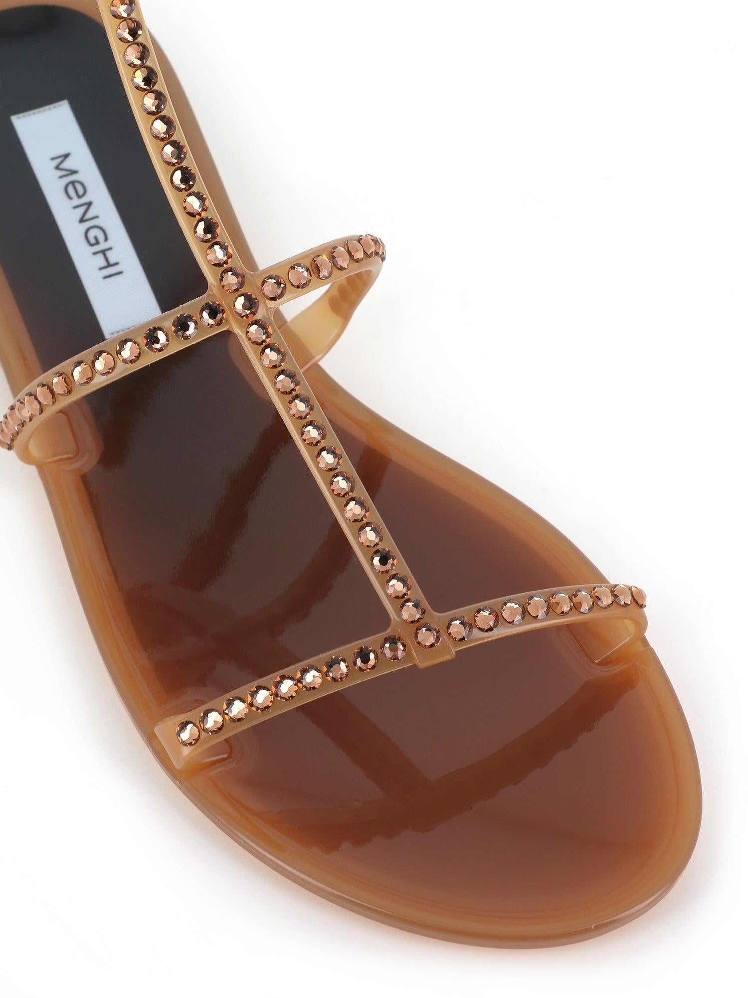 Sandalo donna in gomma con strass 1000/SW SQUASHGEL MENGHI