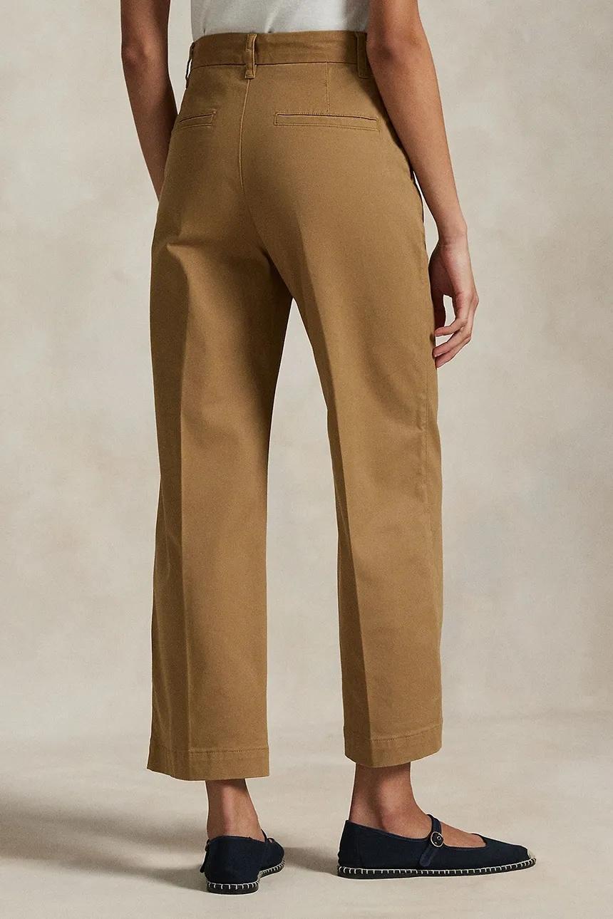 Pantaloni in Twill di Cotone Cropped 211873988 500 RALPH LAUREN
