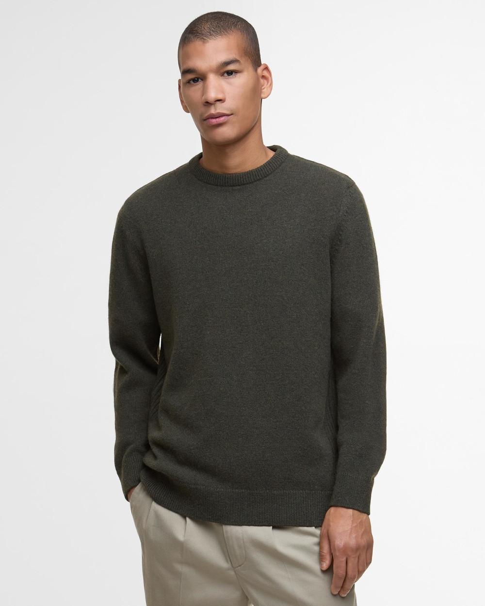 Maglione girocollo in pura lana Holden MKN1576 OL91 BARBOUR