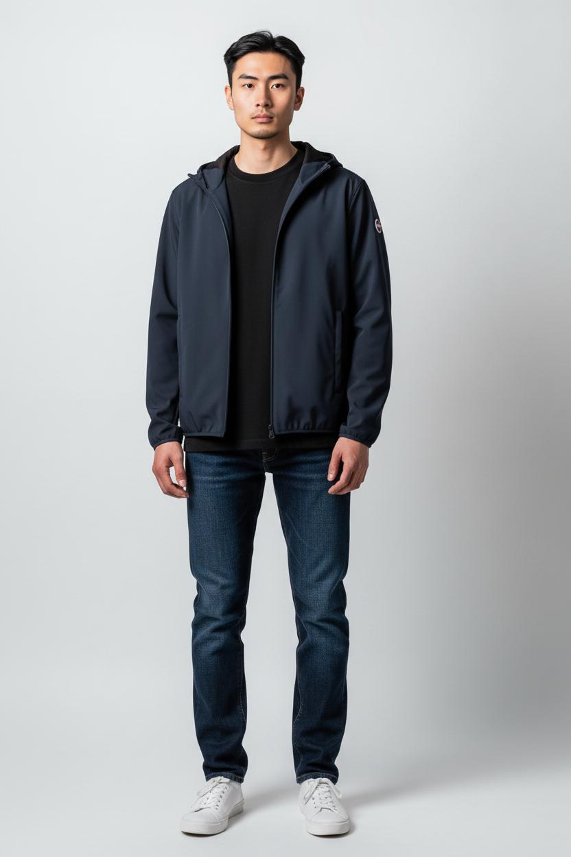Giacca in softshell con cappuccio<BR/> 1861N6WV 68 COLMAR
