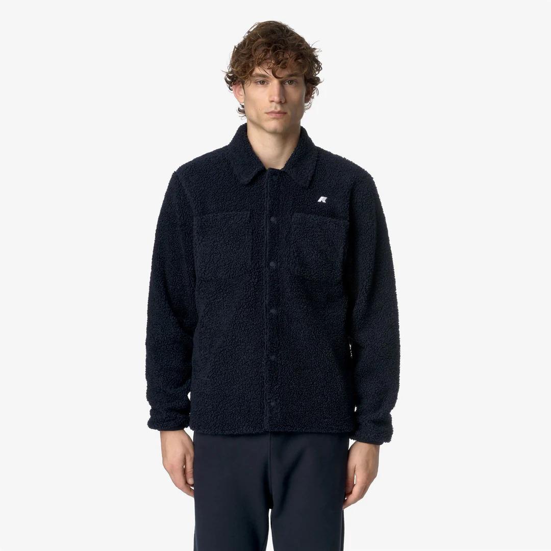 CAMERON SHERPA POLAR<BR/>BLUE DEPTH-BLUE DEPTH<BR/>Giacca In Pile Sherpa Reversibile Blu K61322W A2B K-WAY