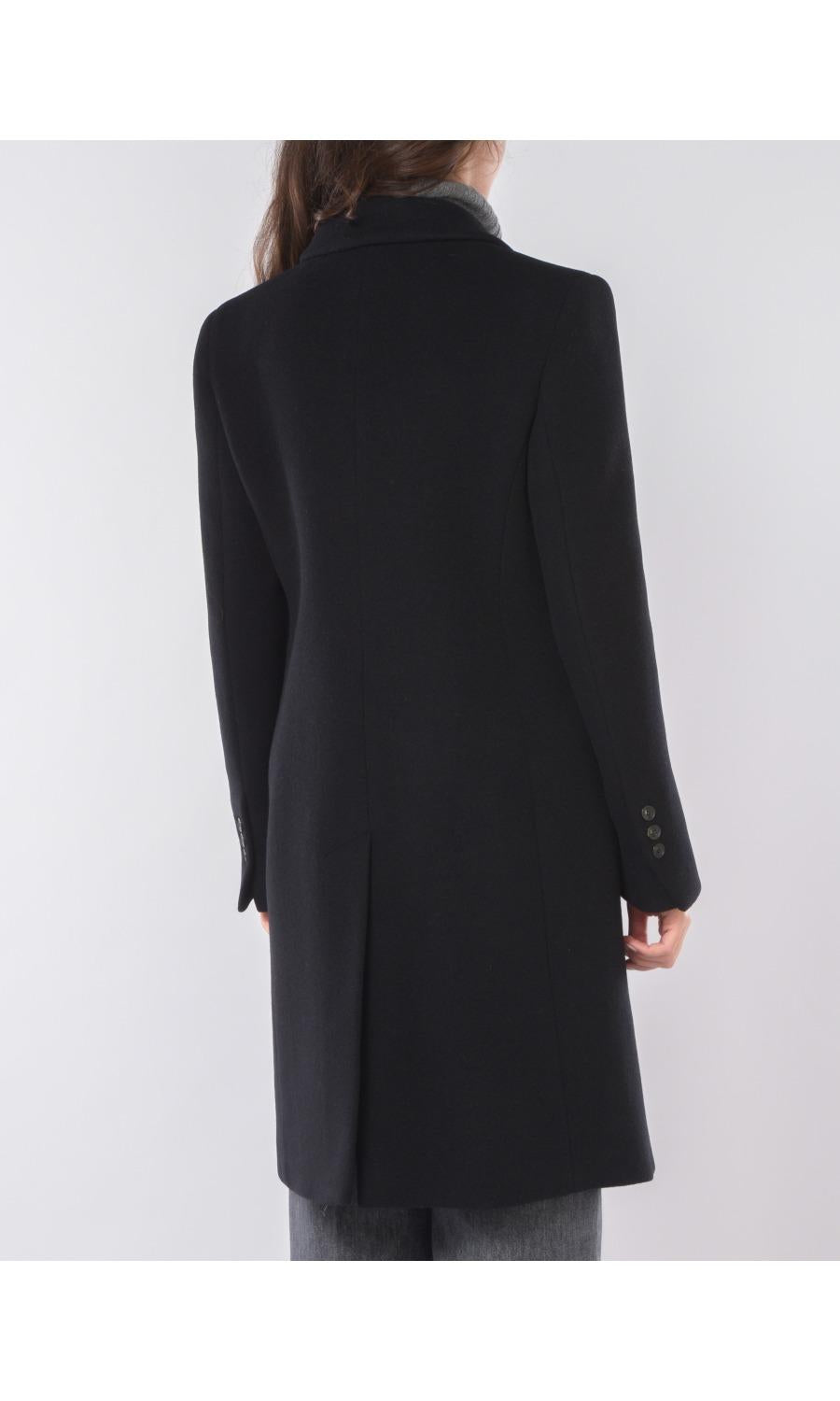 Cappotto donna in misto lana monopetto