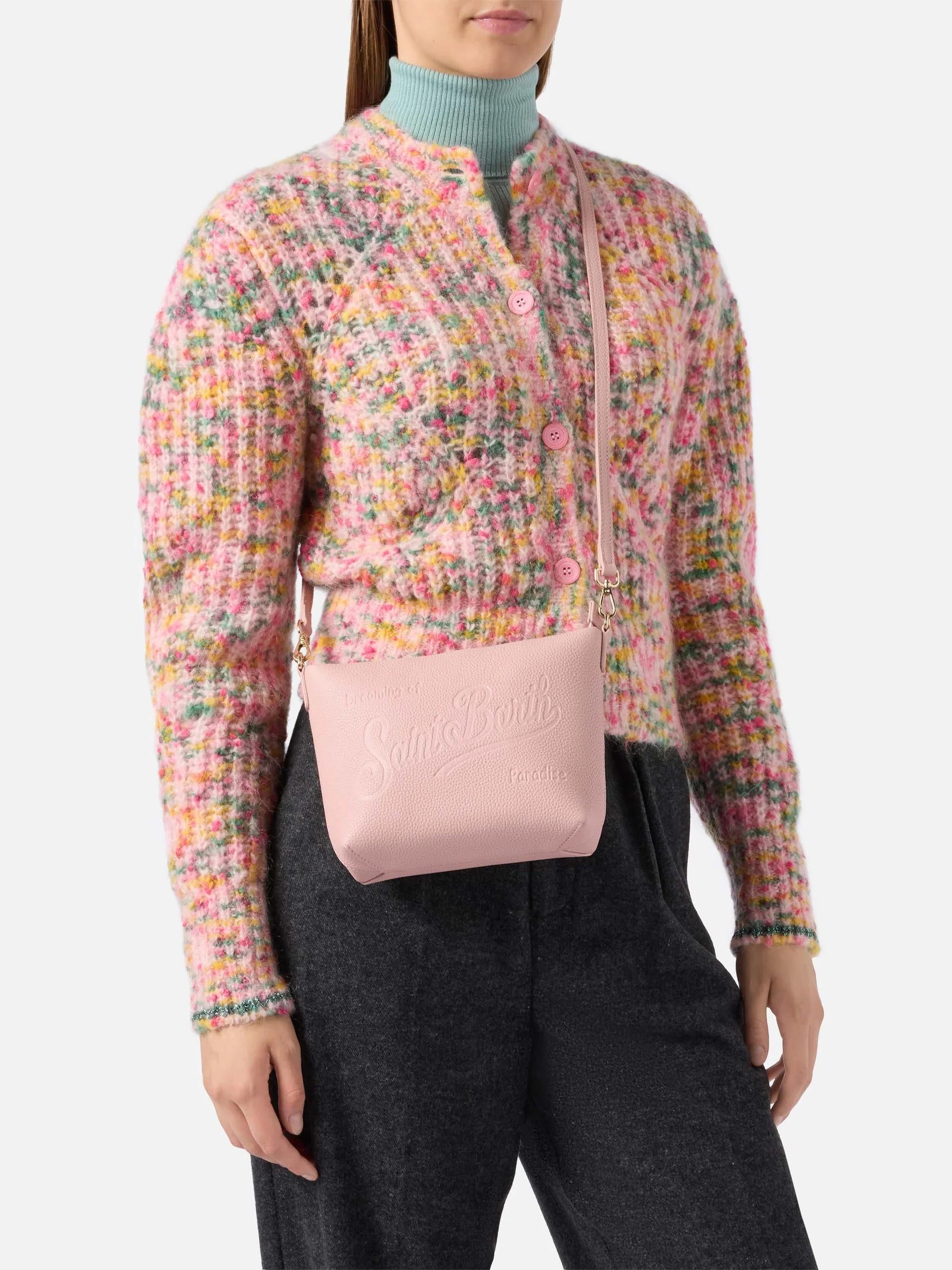 Borsa a spalla Aline Bag in pelle martellata rosa ALI0034 00642I MC2 SAINT BARTH