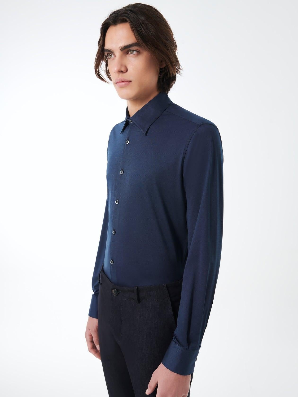 Camicia uomo Oxford Jacquard Shirt 25253 V42 RRD