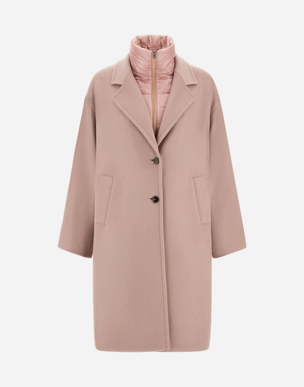 CAPPOTTO IN VELOUR WOOL CLOTH E NYLON ULTRALIGHT<BR/> CA000594D33477 4135 HERNO