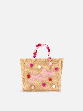Borsa Vanity Mini Straw con manico perline<BR/> VAMI009 00347L MC2 SAINT BARTH