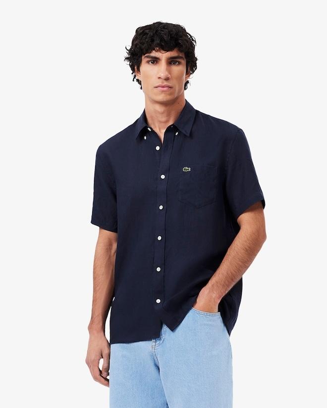 Camicia di lino a maniche corte CH5699 166 LACOSTE