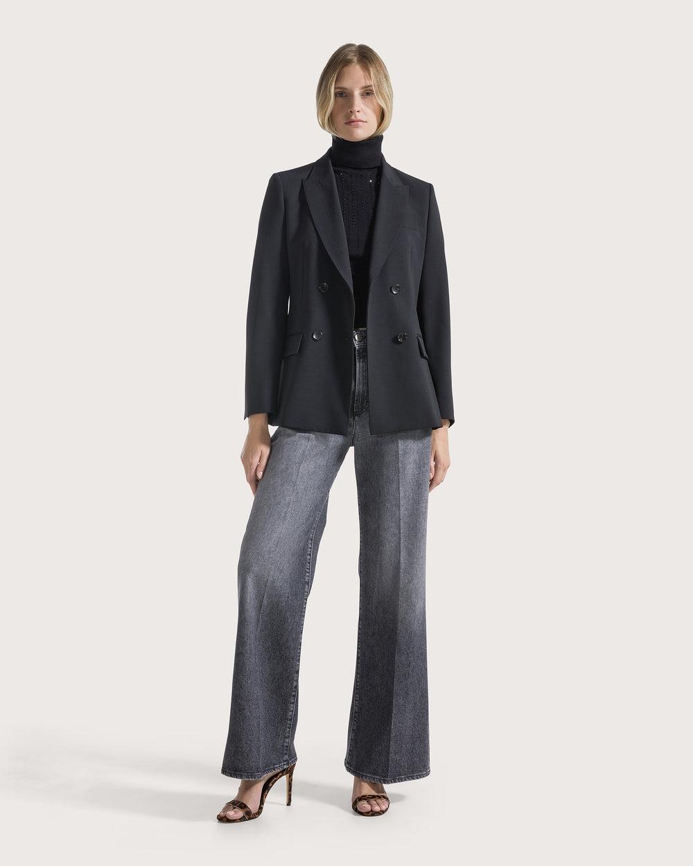 Jeans lunghi a vita alta in denim washed PD0101240297 998 SEVENTY