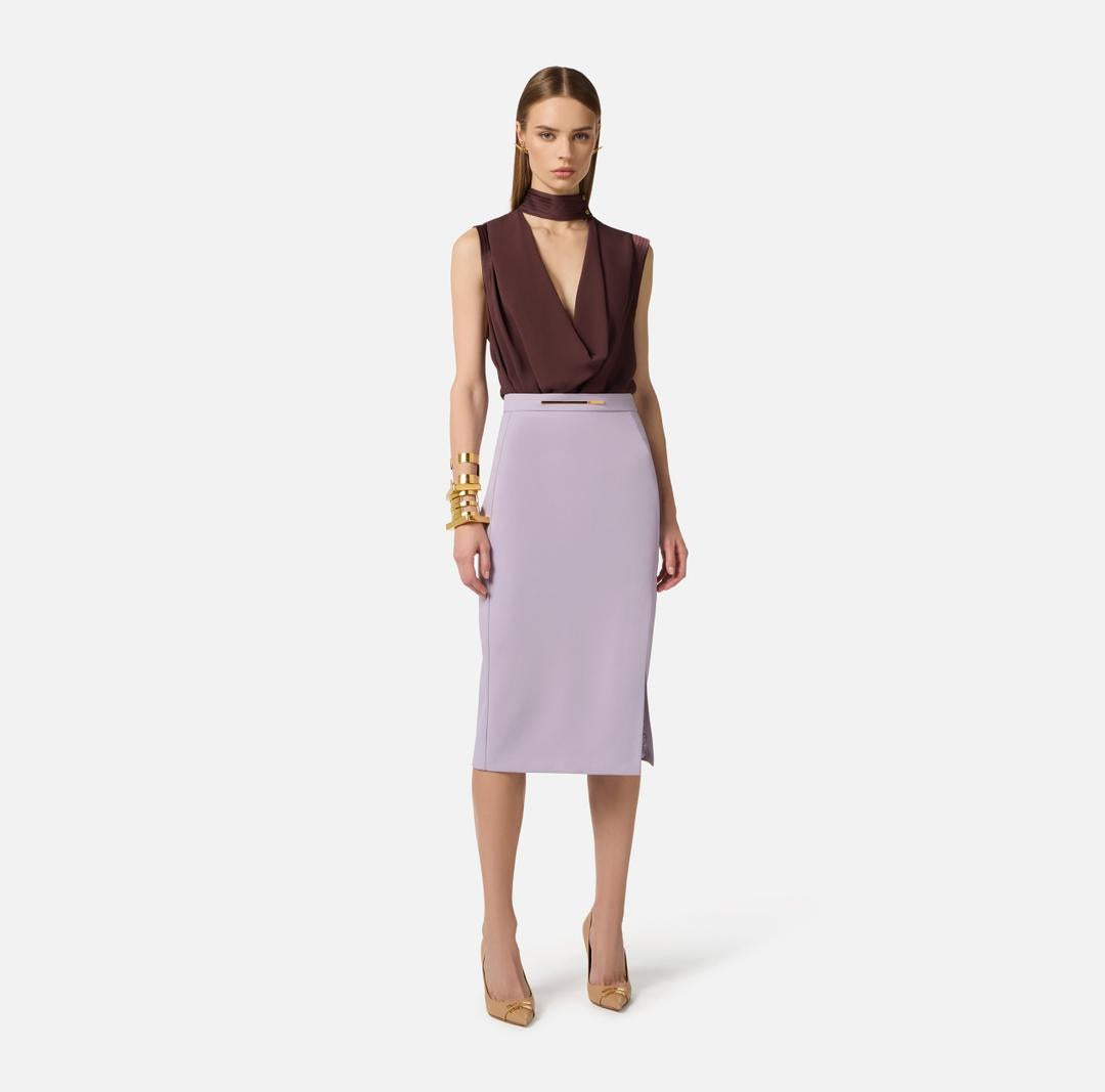Top in georgette di viscosa CA13461E2 644 ELISABETTA FRANCHI