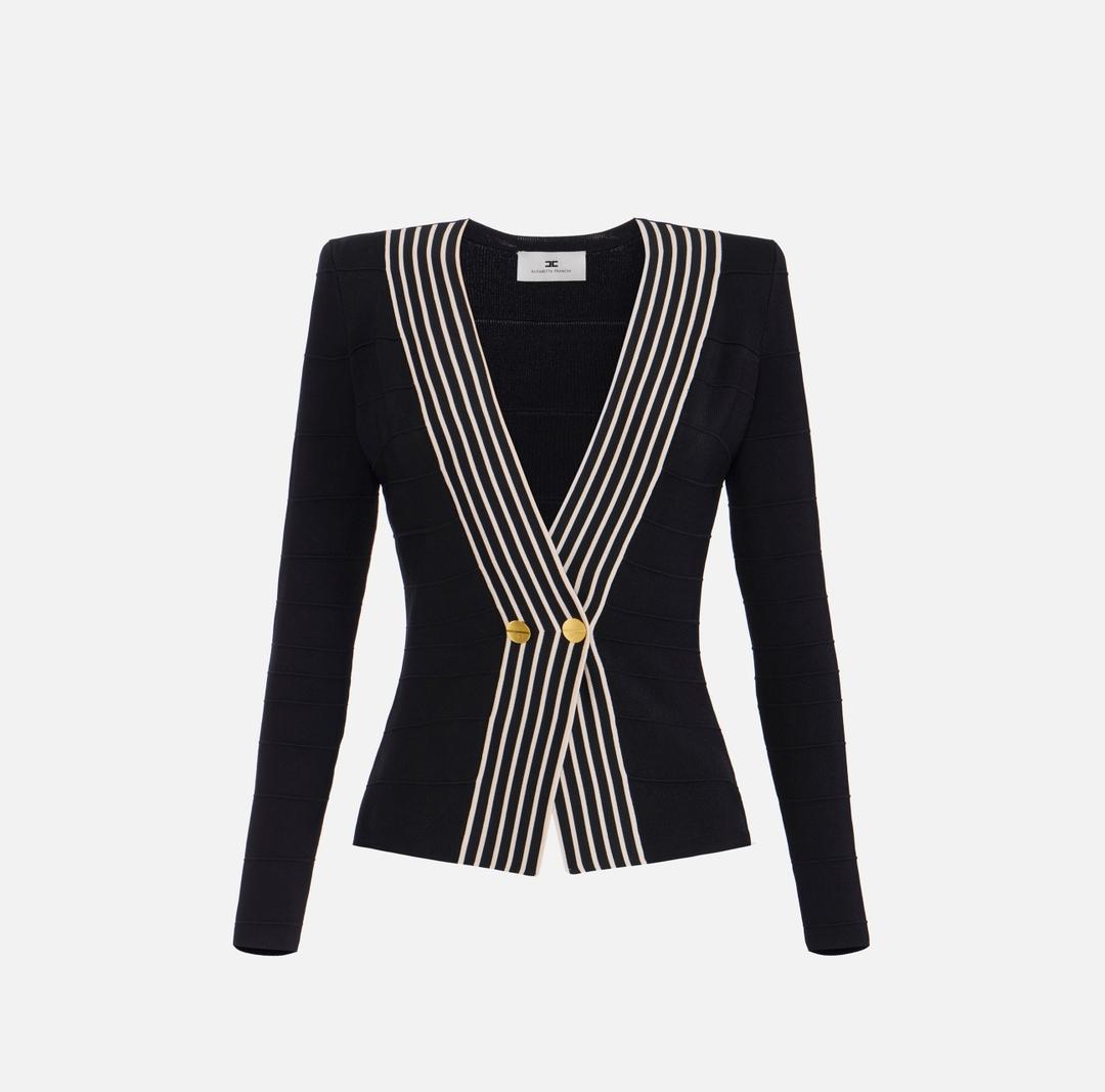 Top in maglia con bande a righe<BR/> MK78S61E2 685 ELISABETTA FRANCHI