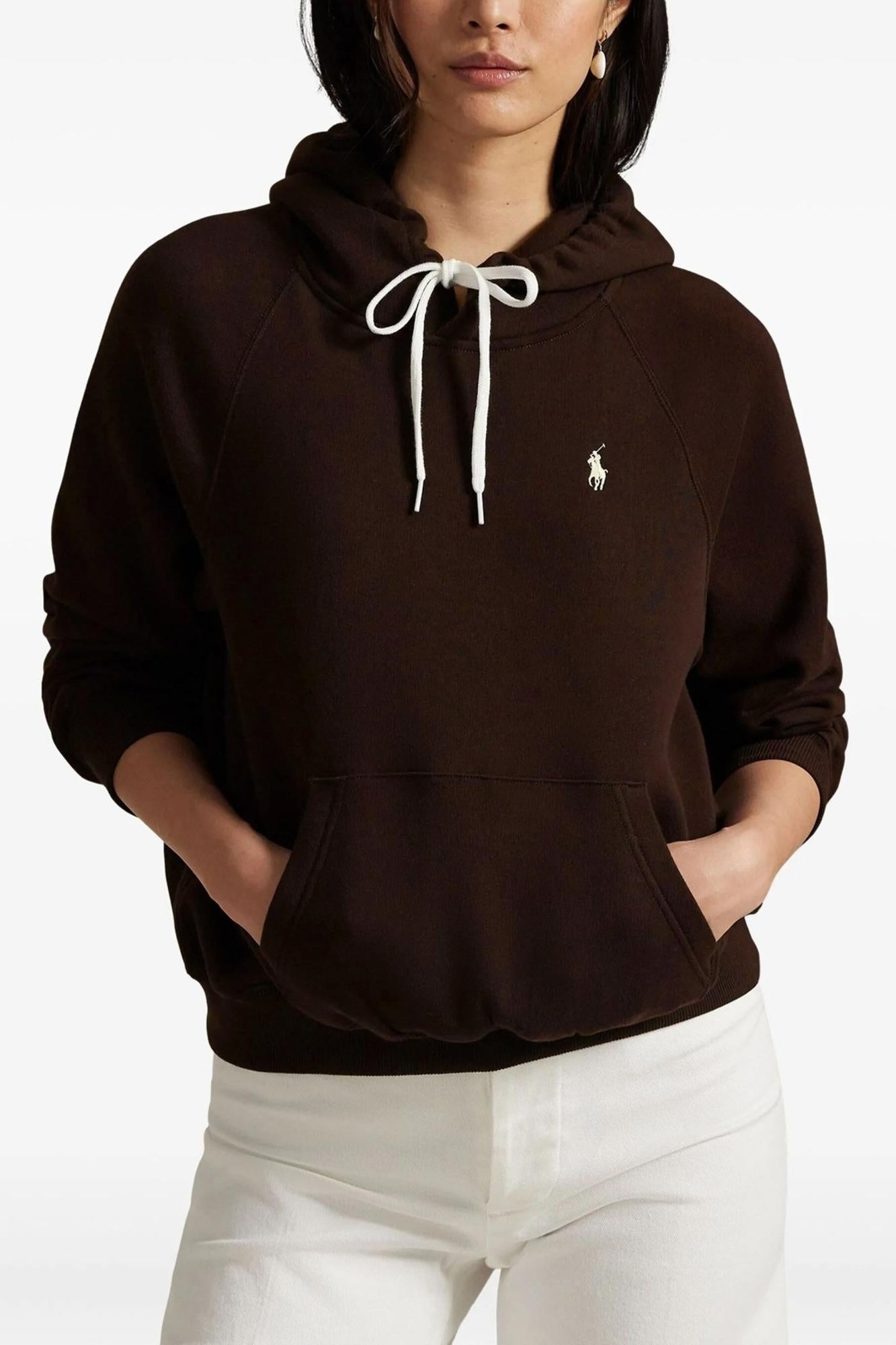Felpa donna in cotone con cappuccio 211971698 007 RALPH LAUREN