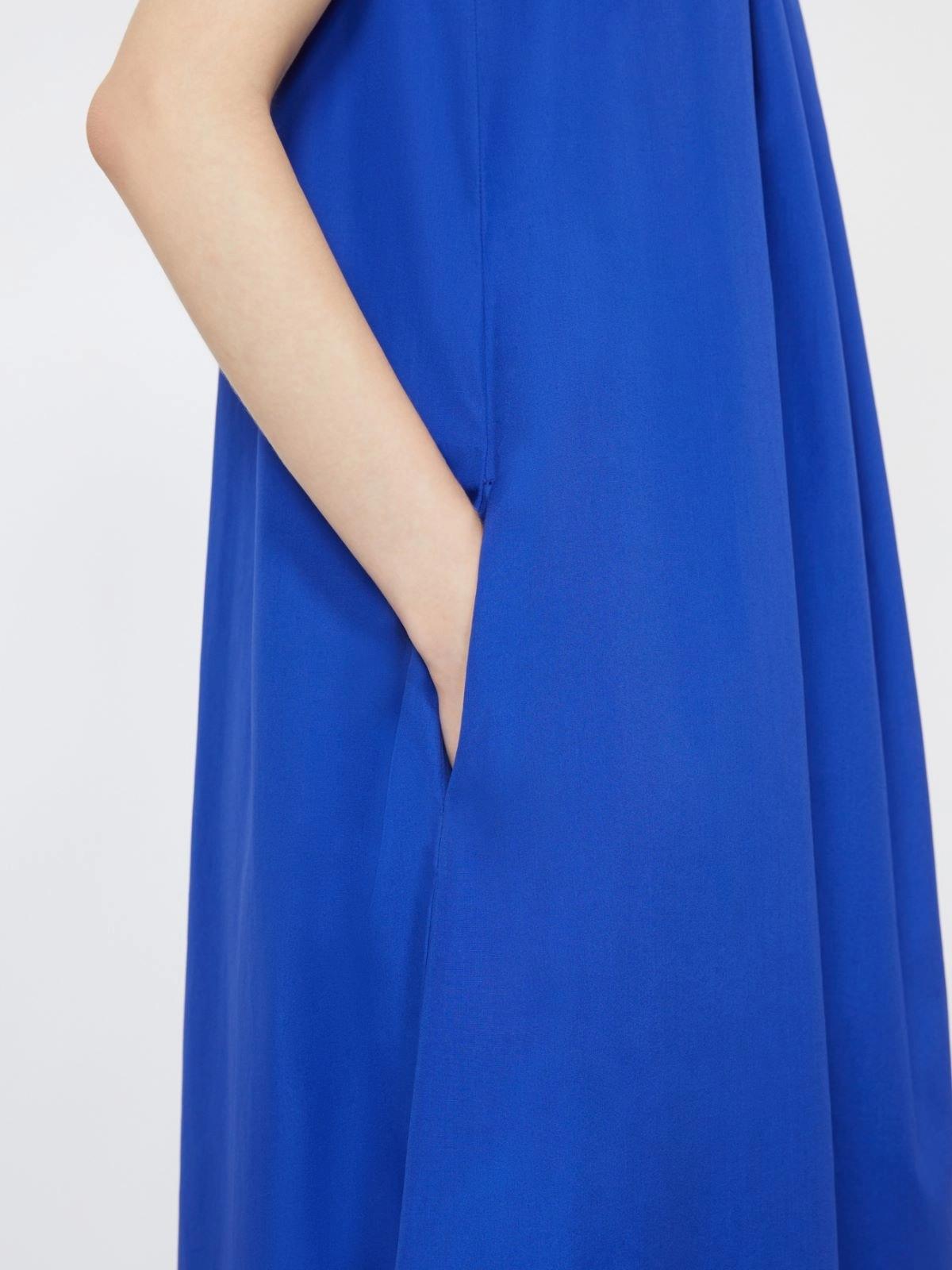 Abito in popeline di cotone - Blu<BR/> MSTZUPPA 071 MAX MARA STUDIO