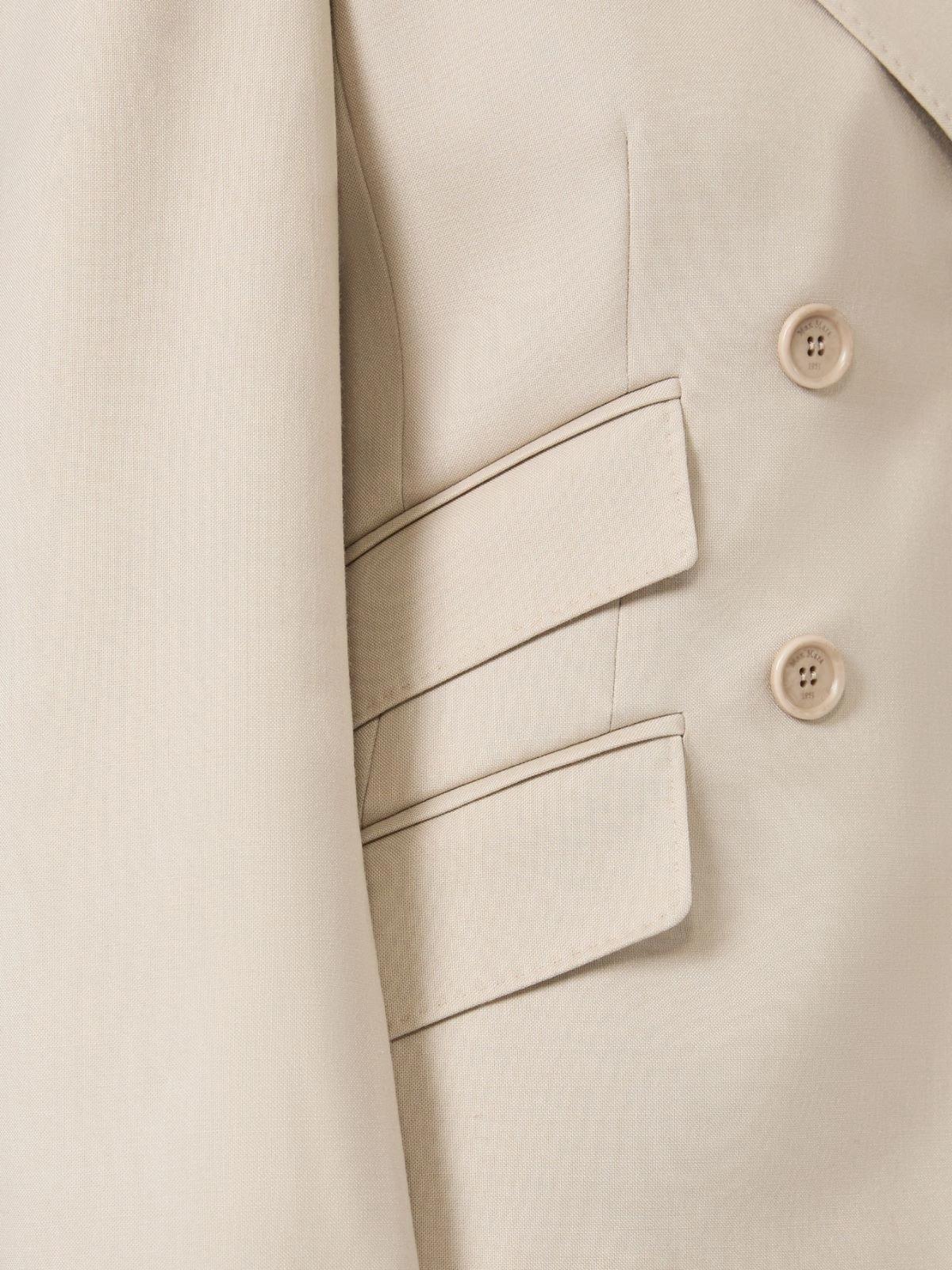 Blazer doppiopetto in lana, mohair e seta - Sabbia<BR/> MXSPLACIDO 006 MAX MARA SFILATA