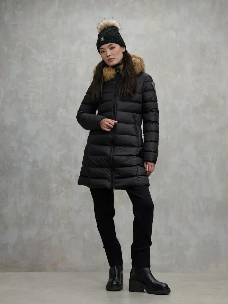 PIUMINO LUNGO CON PELLICCIA KRISTIN<BR/><BR/><BR/> BLDK03103 6047/999EI BLAUER